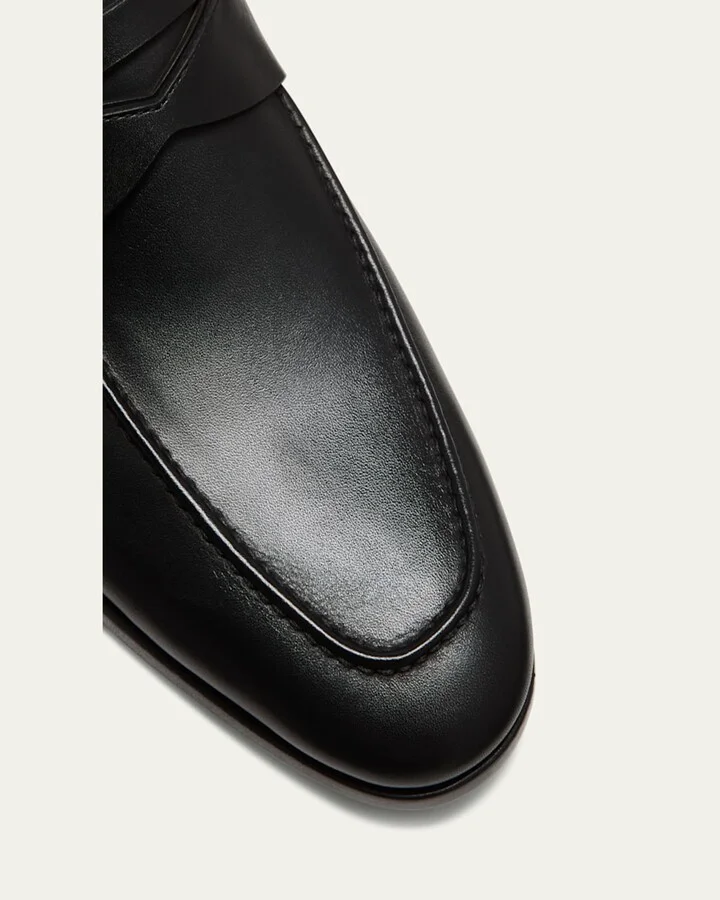 Men's Sasso Leather Penny Loafers - Image 3