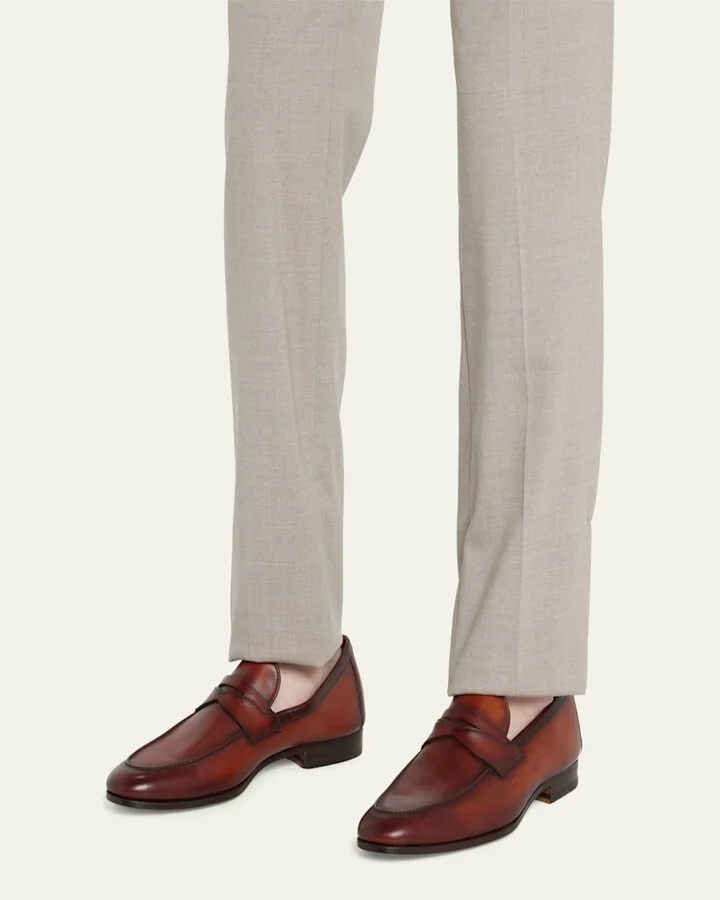 Men's Sasso Leather Penny Loafers - Image 10