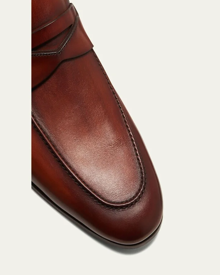 Men's Sasso Leather Penny Loafers - Image 11