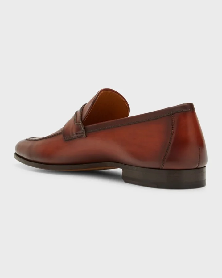 Men's Sasso Leather Penny Loafers - Image 5
