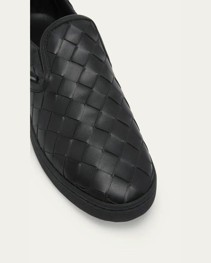 Men's Sawyer Intrecciato Leather Slip-On Sneakers - Image 5