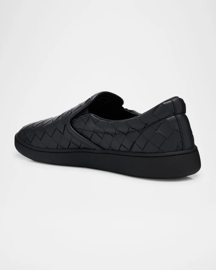 Men's Sawyer Intrecciato Leather Slip-On Sneakers - Image 4