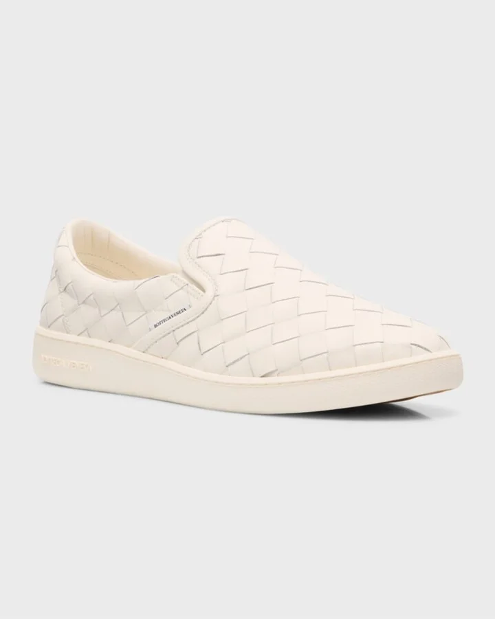 Men's Sawyer Intrecciato Leather Slip-On Sneakers - Image 6