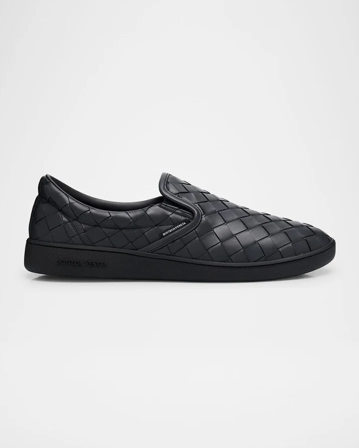 Men's Sawyer Intrecciato Leather Slip-On Sneakers