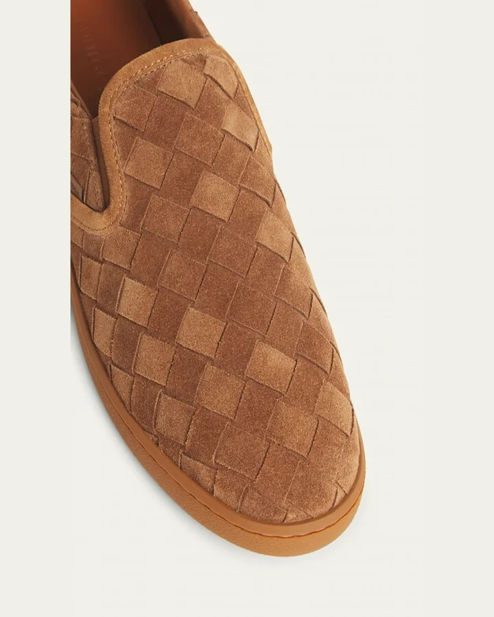 Men's Sawyer Intrecciato Suede Slip-On Sneakers - Image 4