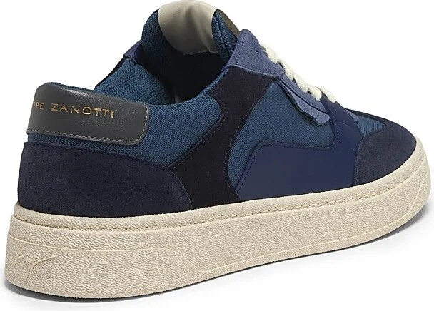 Men's Scarpa Uomo Leather, Suede & Nylon Low-Top Sneakers - Blue - Size 6 - Image 3