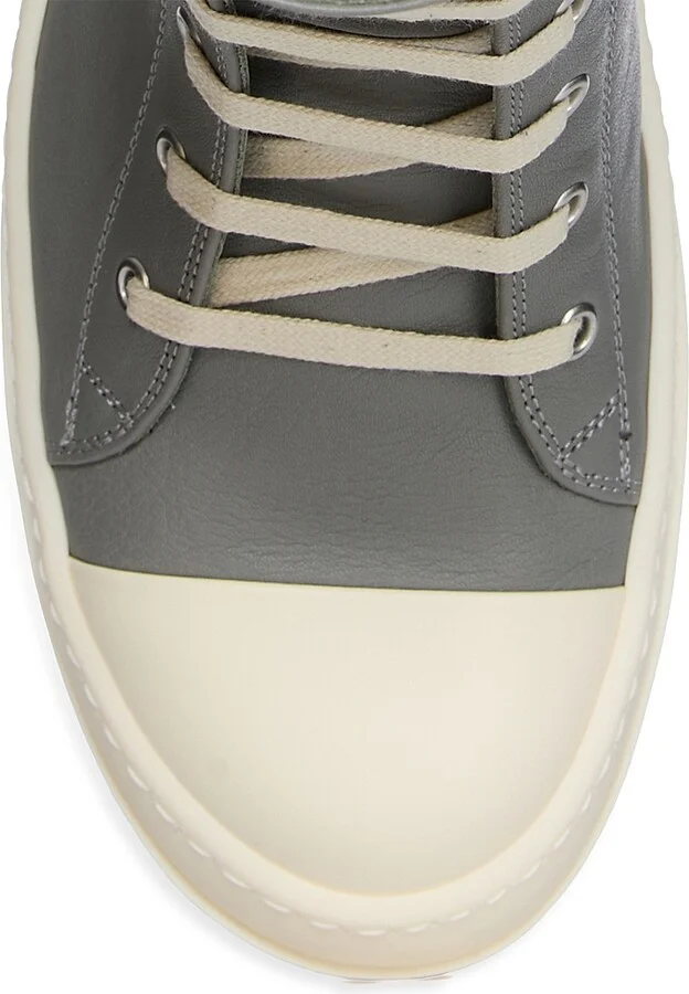 Men's Scarpe In Pelle High-Top Sneakers - Washed Indigo - Size 11 - Image 6