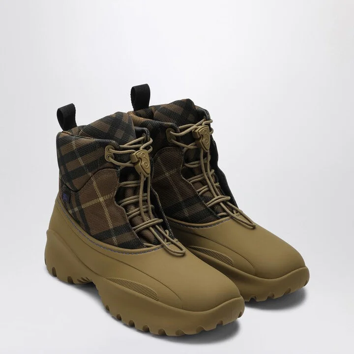 Men's Scoot Trek Ankle Boot With Check Pattern