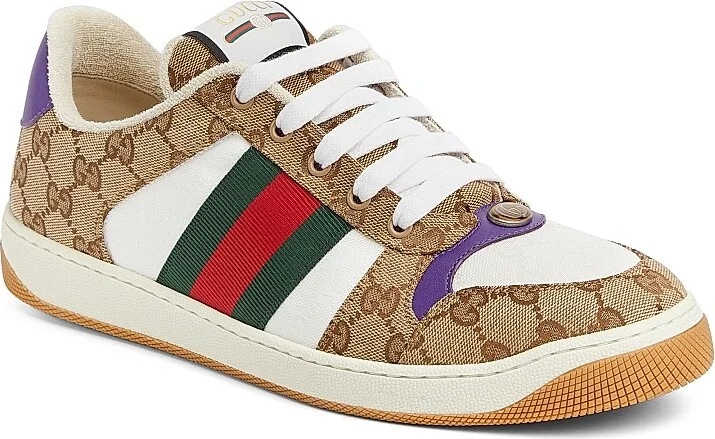 Men's Screener GG Canvas Sneakers - Beige - Size 8 - Image 2