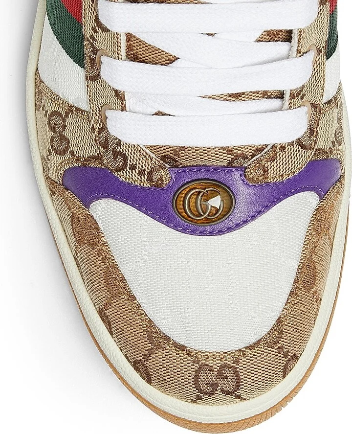 Men's Screener GG Canvas Sneakers - Beige - Size 8 - Image 5