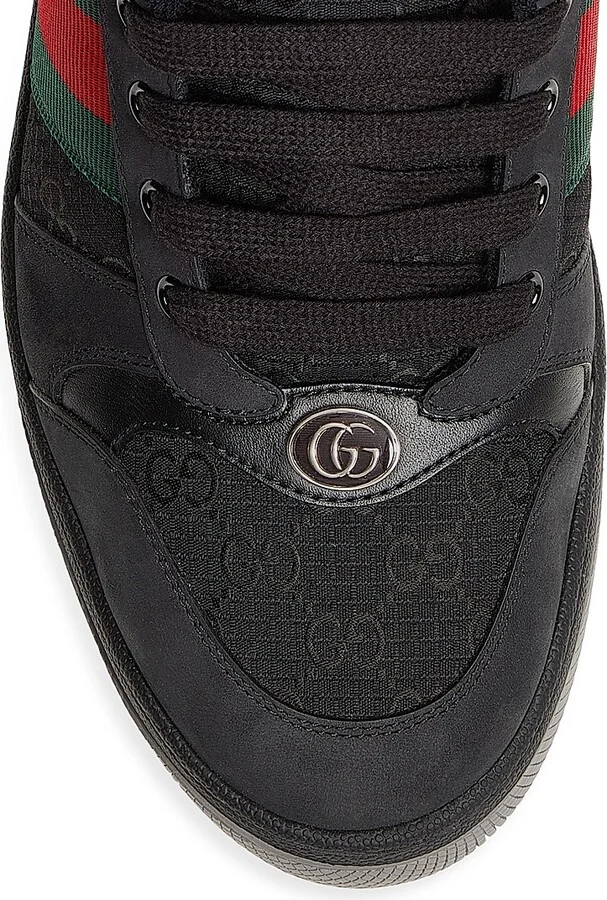 Men's Screener GG Canvas Sneakers - Black - Size 7 - Image 5