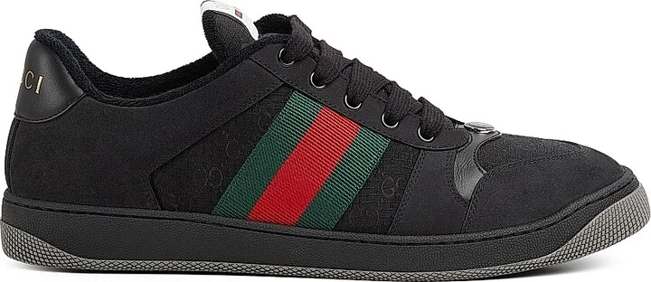 Men's Screener GG Canvas Sneakers - Black - Size 7
