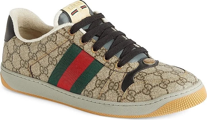 Men's Screener GG Supreme Canvas Sneakers - Brown - Size 8 - Image 2