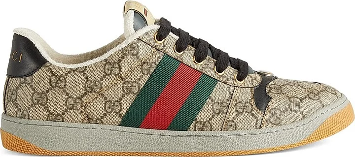 Men's Screener GG Supreme Canvas Sneakers - Brown - Size 8