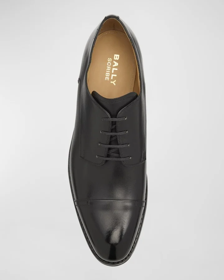 Men's Scrivas Leather Derby Shoes - Image 6