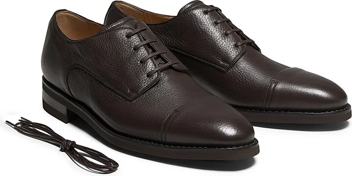 Men's Scrivas Leather Derbys - Ebano - Size 12 - Image 2
