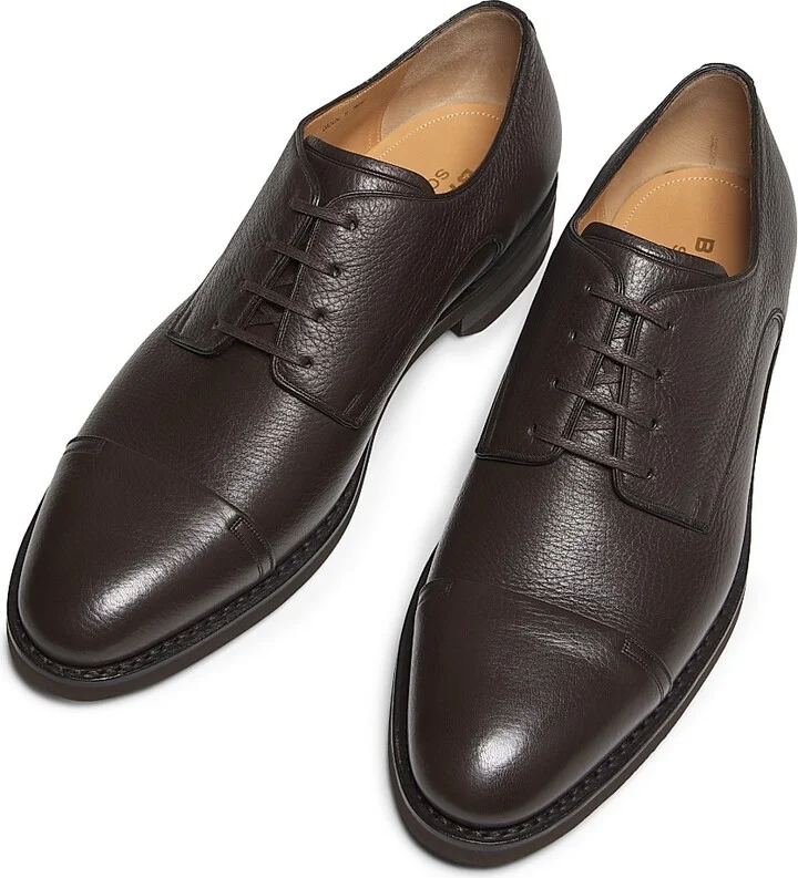 Men's Scrivas Leather Derbys - Ebano - Size 12 - Image 4