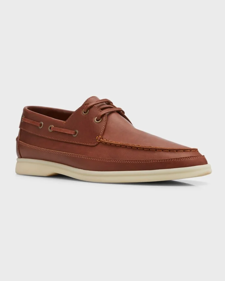 Men's Sea-Sail Walk Leather Boat Shoes - Image 2