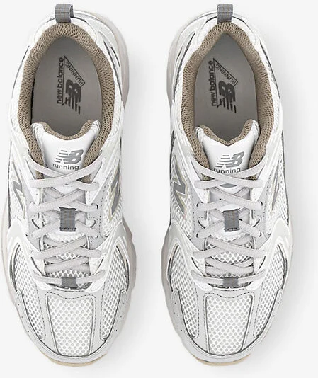Mens Sea Salt Mr530 Logo-Embossed Leather and Mesh Low-Top Trainers 7.5 - Image 2