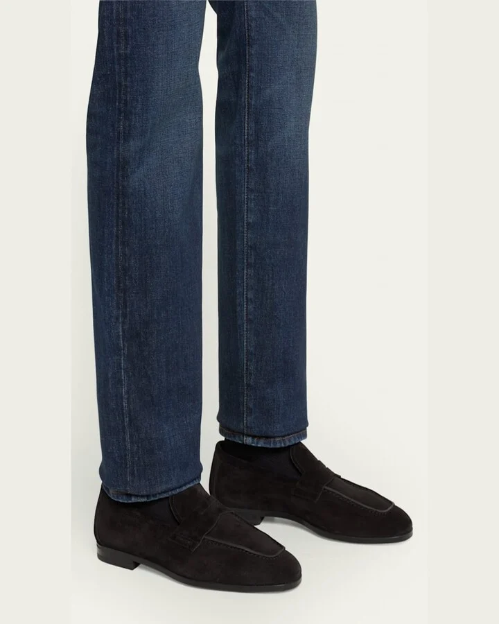 Men's Sean Suede Penny Loafers - Image 4