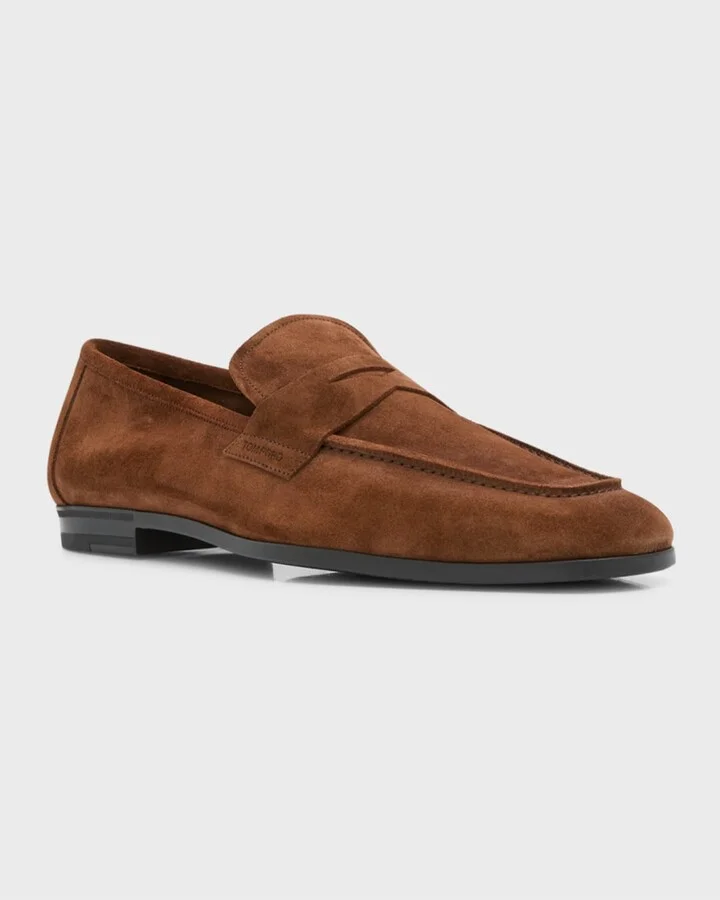 Men's Sean Suede Penny Loafers - Image 5