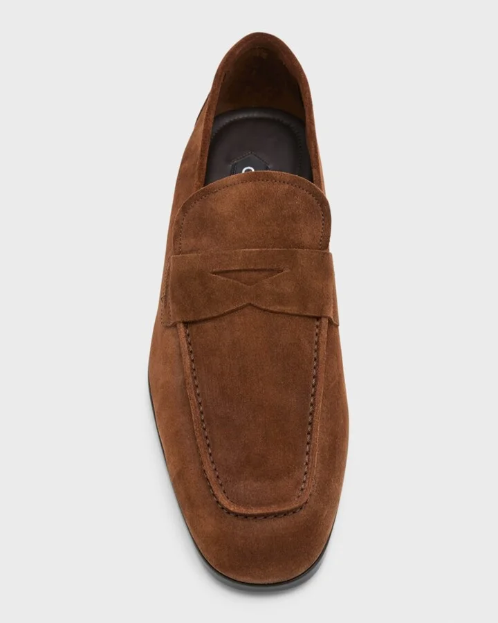 Men's Sean Suede Penny Loafers - Image 6