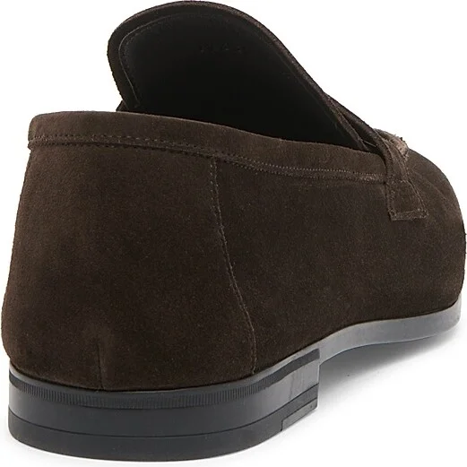 Men's Sean Suede Penny Loafers - Black - Size 10 - Image 8