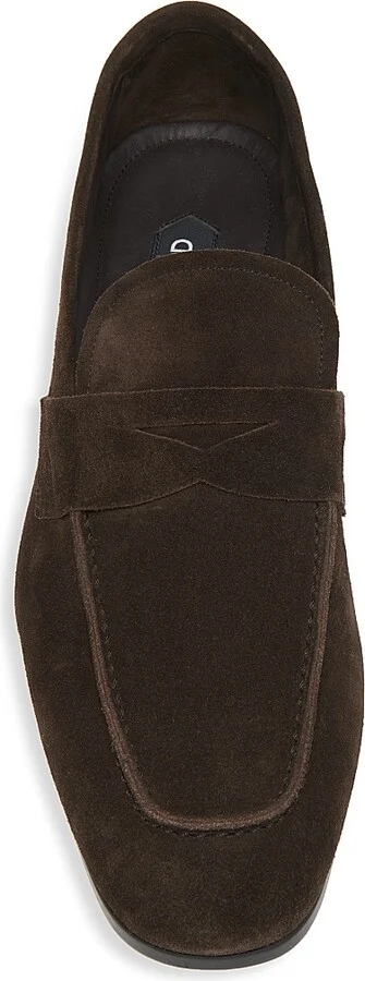 Men's Sean Suede Penny Loafers - Black - Size 10 - Image 10