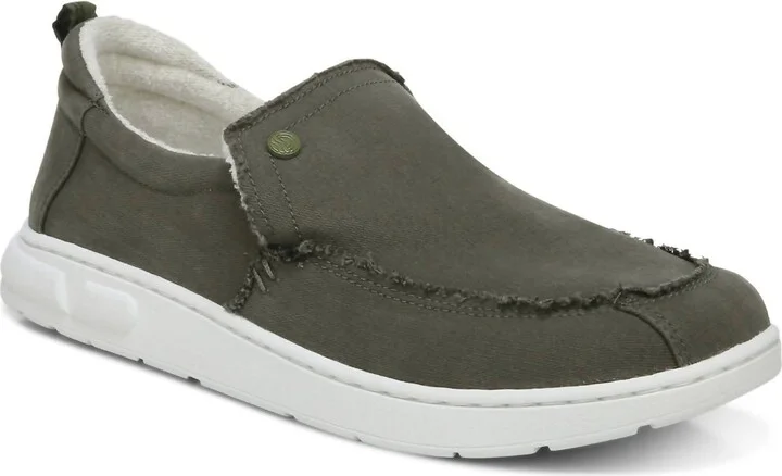 Men's Seaview Canvas Slip-On Shoes In Olive