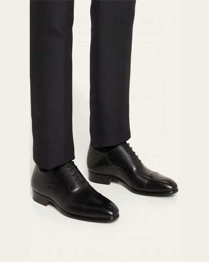 Men's Segovia Cap-Toe Leather Oxfords - Image 4