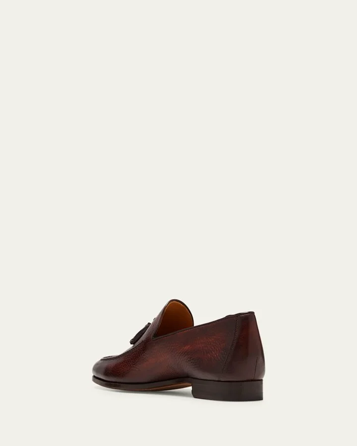 Men's Seneca Grained Leather Tassel Loafers - Image 5
