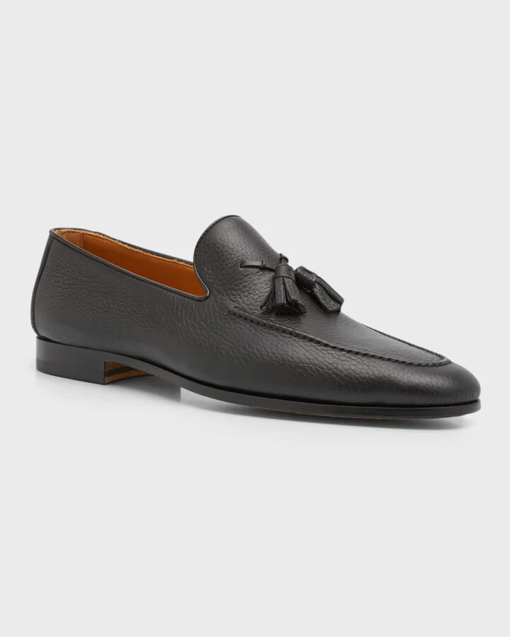 Men's Seneca Grained Leather Tassel Loafers - Image 4