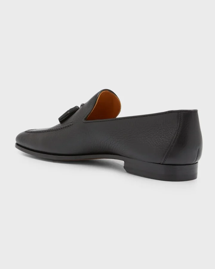Men's Seneca Grained Leather Tassel Loafers - Image 5