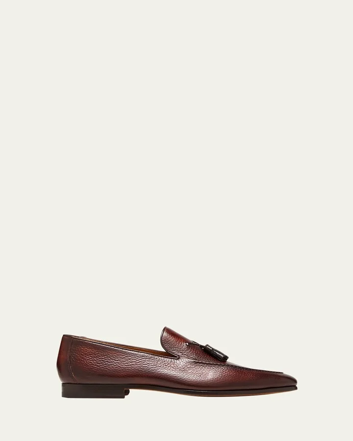 Men's Seneca Grained Leather Tassel Loafers