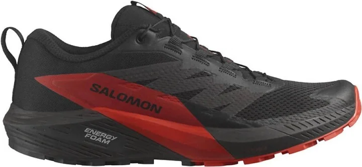 Men's Sense Ride 5 Shoes In Black/fiery Red/ Black