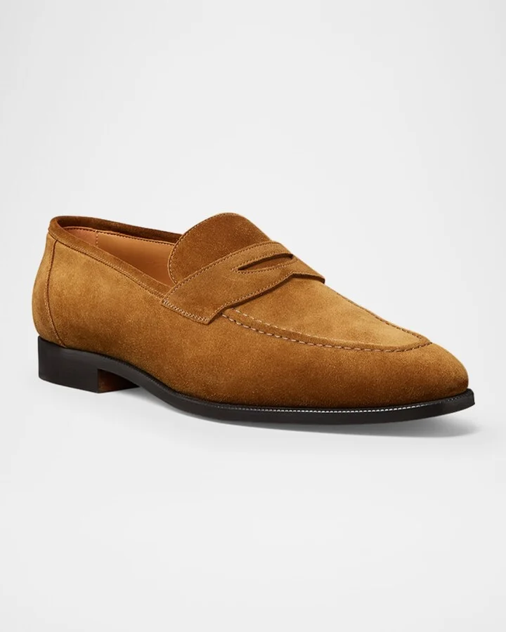 Men's Sergio Walk Suede Penny Loafers - Image 6