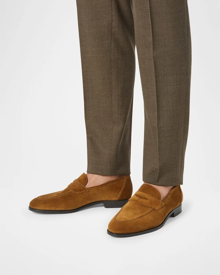 Men's Sergio Walk Suede Penny Loafers - Image 9