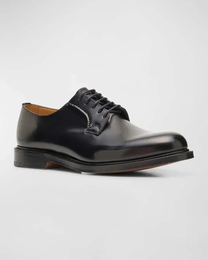 Men's Shannon Polished Leather Derby Shoes - Image 2