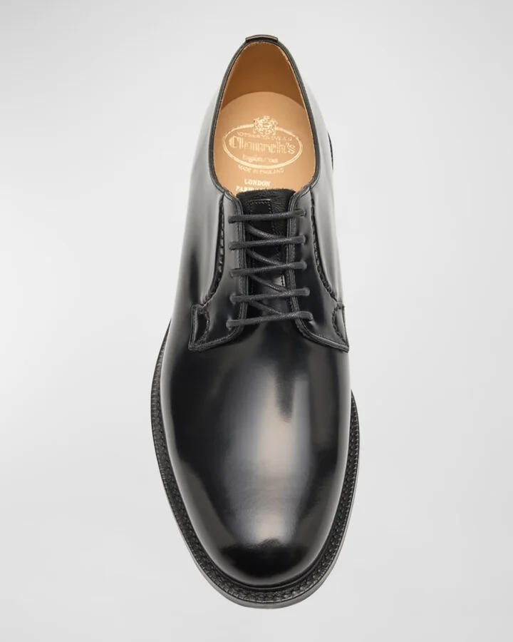 Men's Shannon Polished Leather Derby Shoes - Image 3