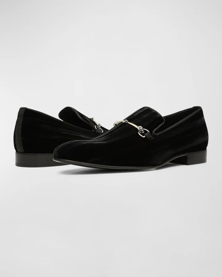Men's Shawn Velvet Skull-Bit Loafers - Image 5