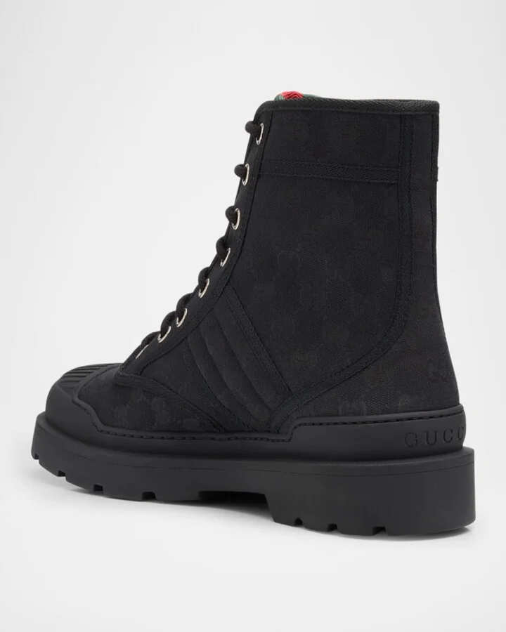 Men's Sherlin GG Canvas Lace-Up Boots - Image 6