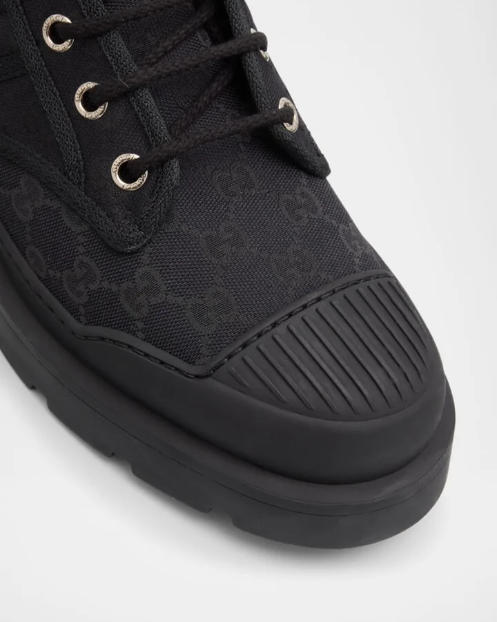 Men's Sherlin GG Canvas Lace-Up Boots - Image 8