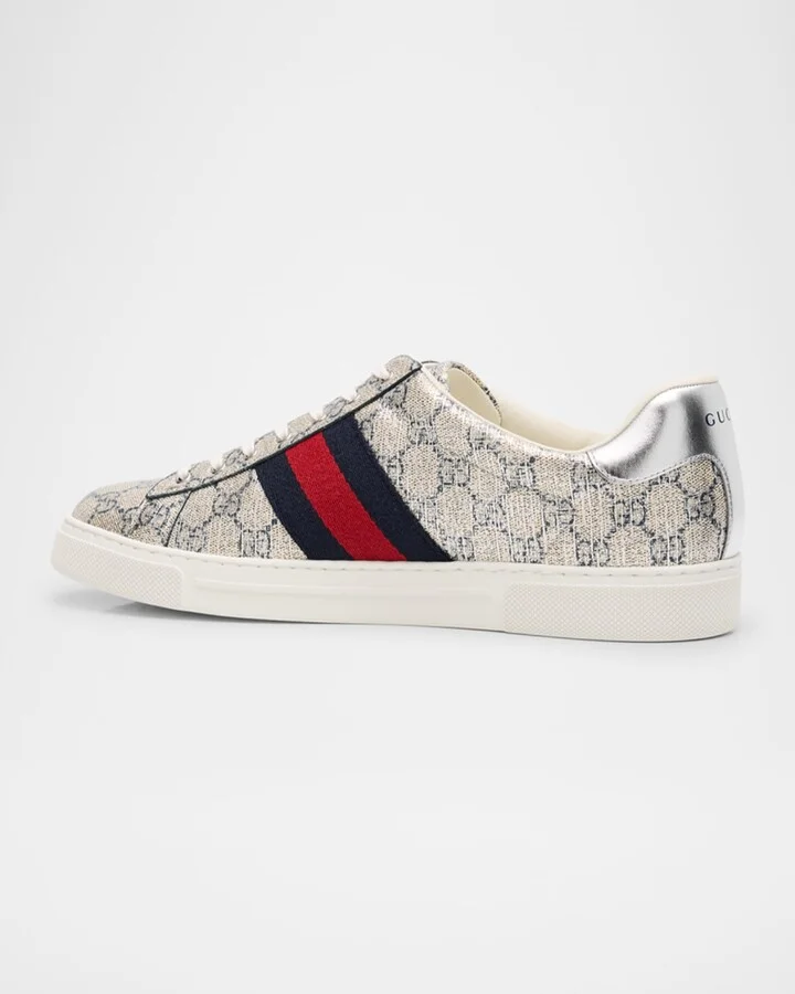 Men's Shiny GG Supreme Ace Sneakers - Image 2