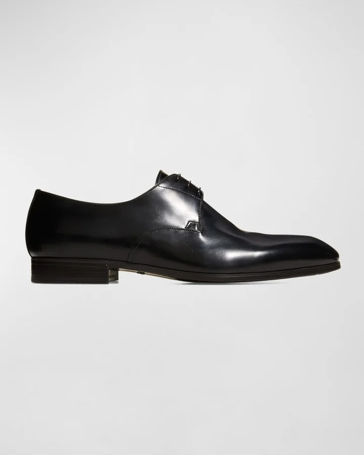 Men's Shiny Leather Dress Oxfords