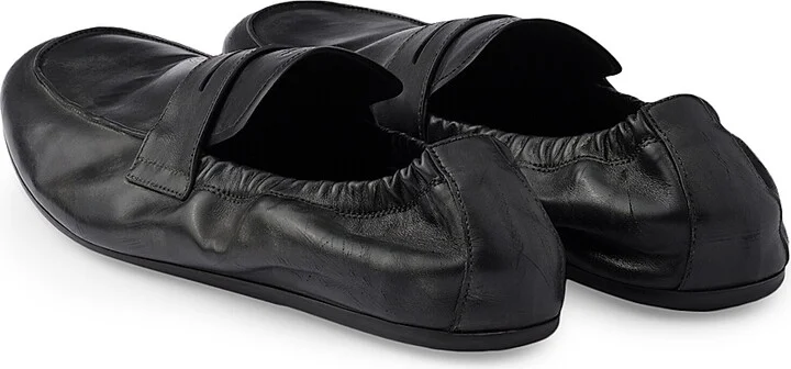 Men's Shuffle Antiqued Leather Loafers - Black - Size 7 - Image 3