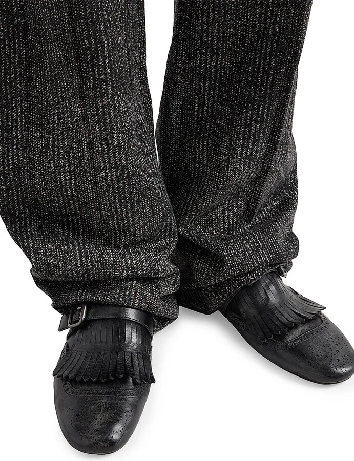 Men's Shuffle Antiqued Leather Mules - Black - Size 11 - Image 6