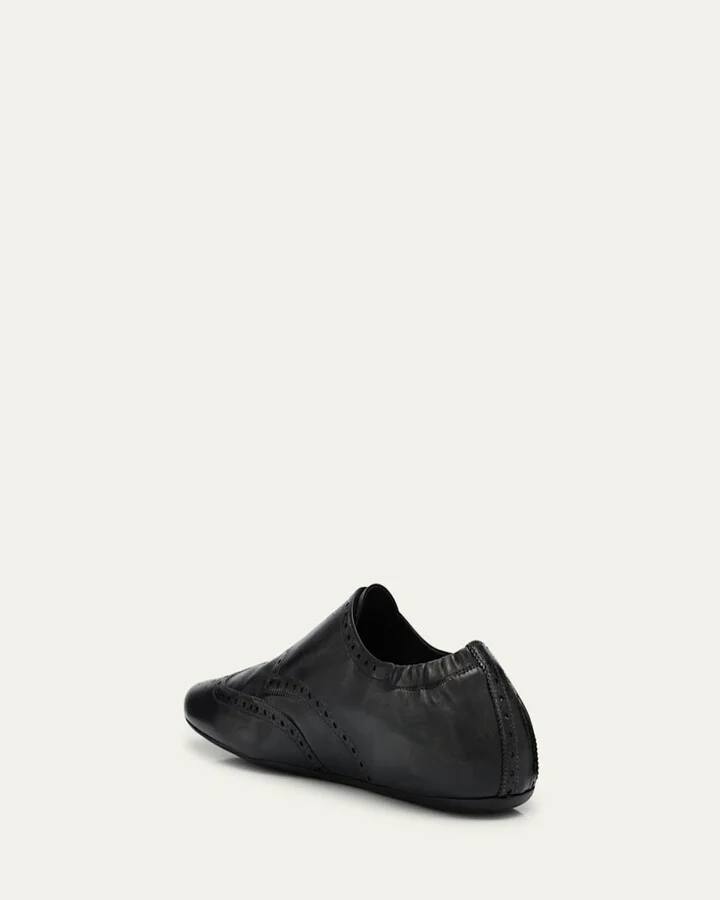 Men's Shuffle Brogue Leather Double-Monk Slip-On - Image 4