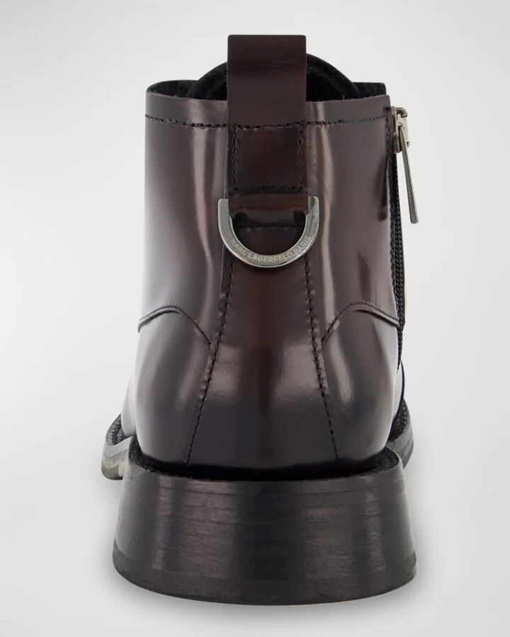 Men's Side Zip Leather Chukka Boots - Image 2