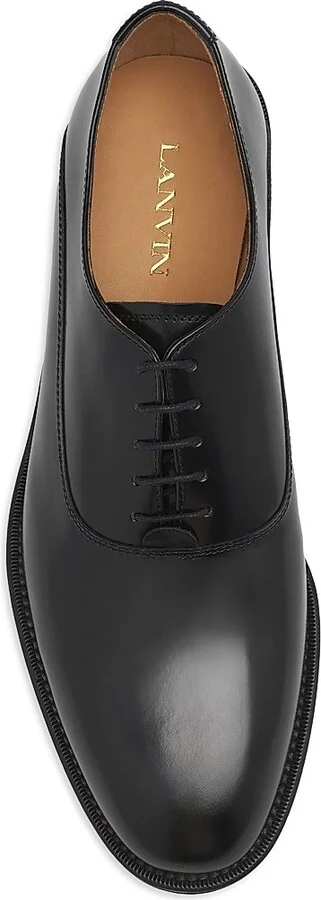 Men's Signature Leather Oxford Shoes - Black - Size 6 - Image 5