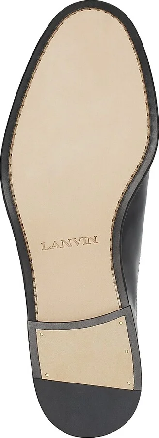 Men's Signature Leather Oxford Shoes - Black - Size 6 - Image 6